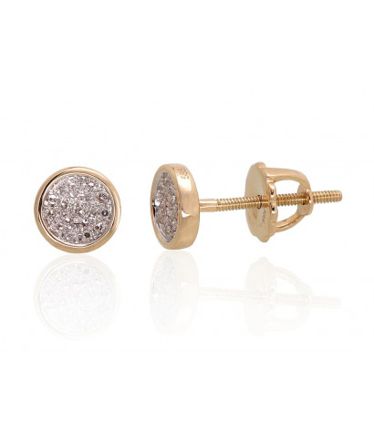 Gold screw studs earrings...