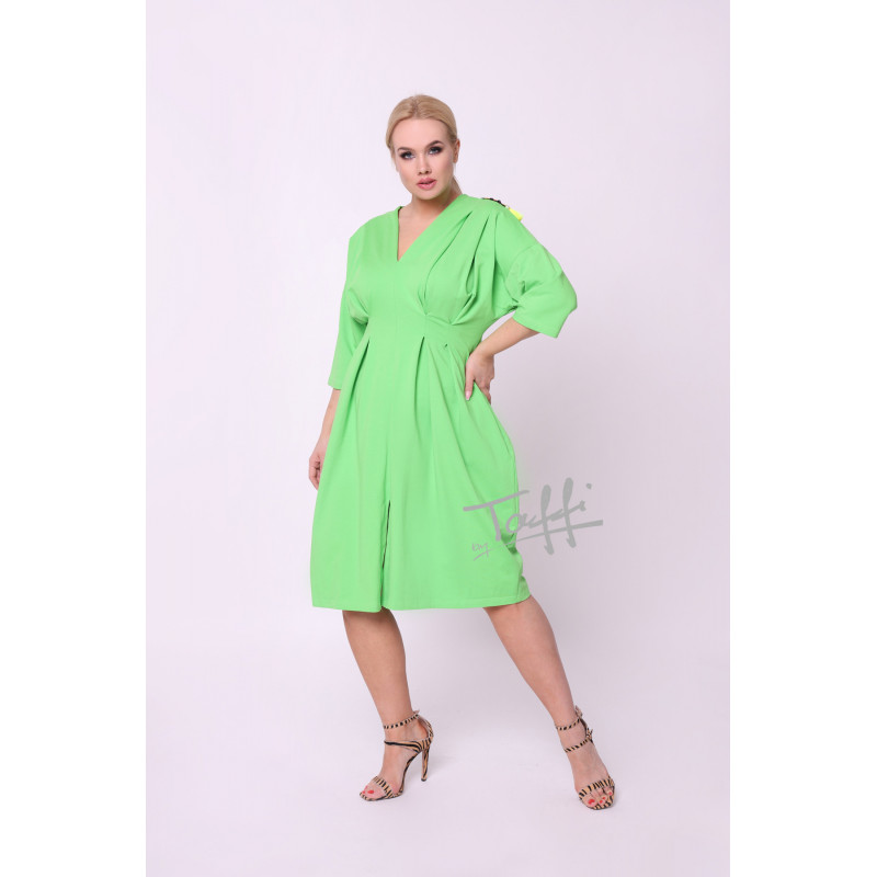 TAFFI cotton dress Light Green 20