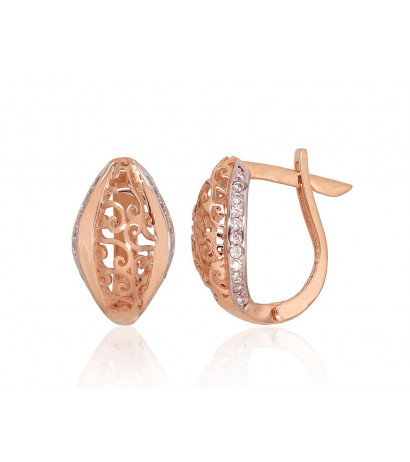 Gold earrings with...