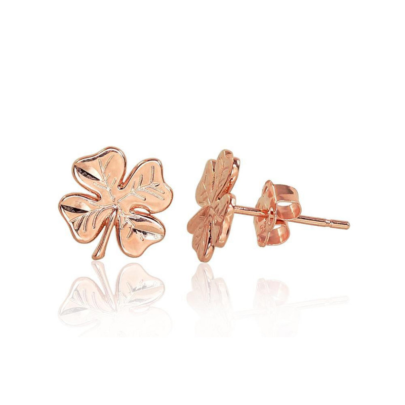 Gold classic studs earrings 1201116(Au-R), Red Gold 585°