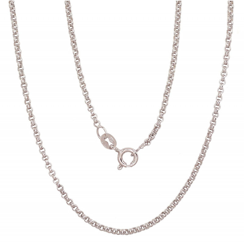 Silver chain Rollo 2 mm 2400143(PRh-Gr), Silver 925°, Rhodium (Plating)